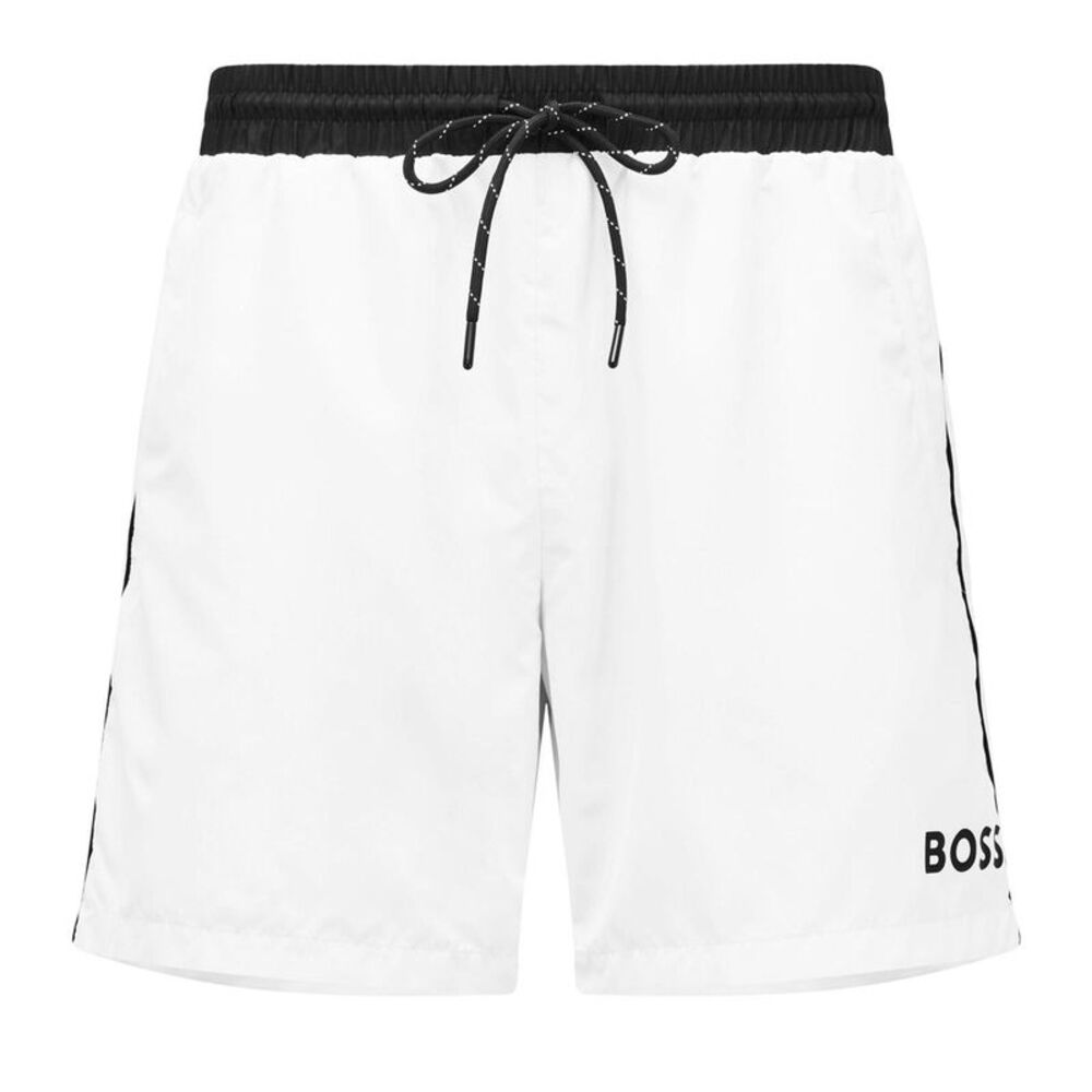 Boss Mens Starfish Swim Shorts / White/Black